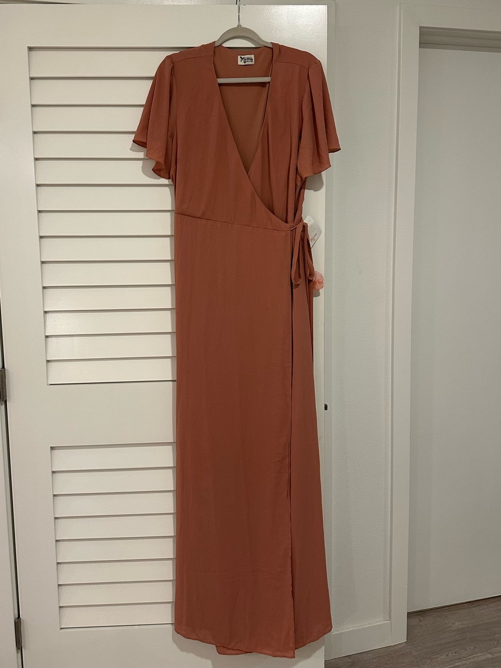 Show Me Your MuMu Terracotta Wrap Maxi Dress
